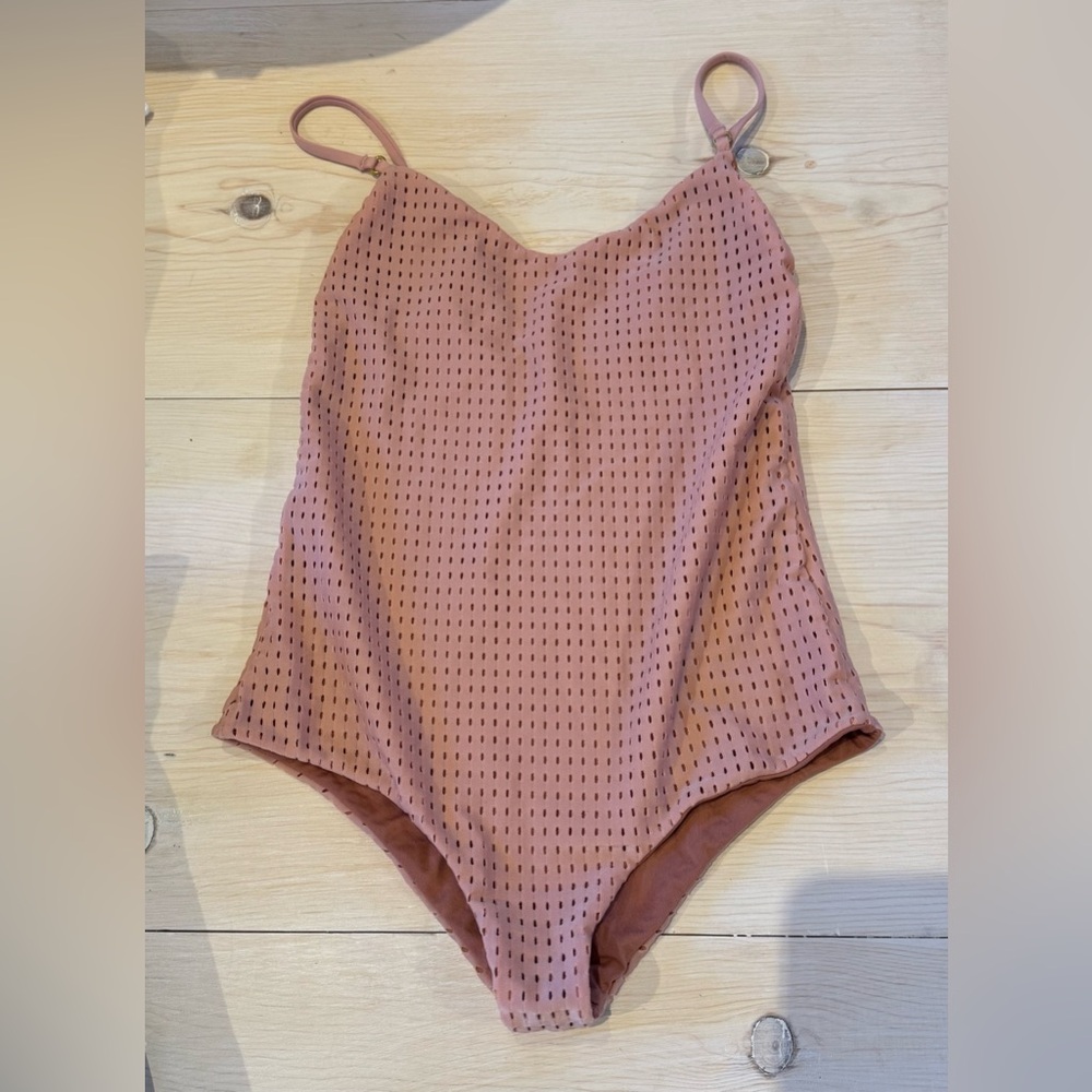 Acacia Swimwear Mesh rose pink swimsuit S